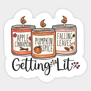 Autumn vibes candles spice latte, Candles spice latte ,Pumpkin spice latte, Chill Fall Season Coffee, Pumpkin Spice Thanksgiving Halloween Matching Gift, Sticker